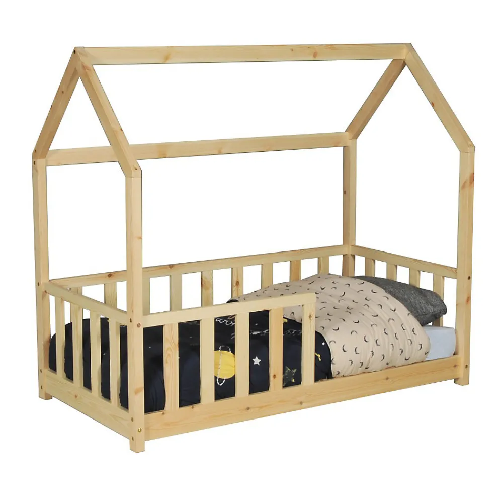 Lit cabane Kiwi 70x140 avec sommier et matelas /Naturel>Weber Industries New