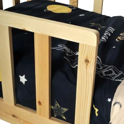 Lit cabane Kiwi 70x140 avec sommier et matelas /Naturel><noscript><img width=