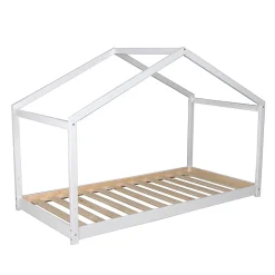 Weber Industries Lit cabane KOALA 90x190 + 1 sommier / Blanc*Enfant Lit Enfant