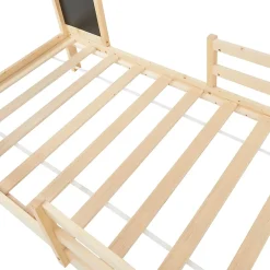 [En.Casa] Lit cabane Lorenskog bois de pin 90 x 200 cm naturel en.casa*Enfant Lit Enfant