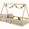 Lit cabane LUSIA 80 x 160 cm, en pin massif naturel>Idimex Outlet