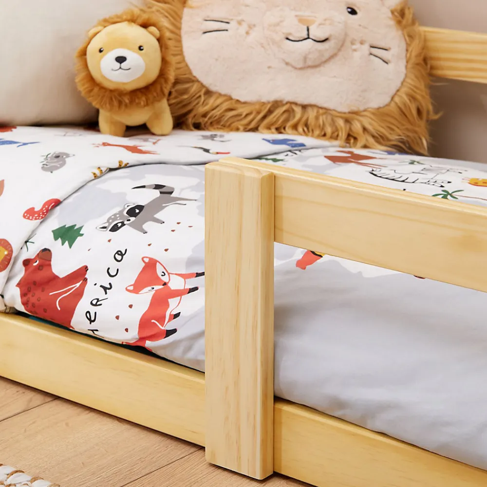 Lit cabane LUSIA 80 x 160 cm, en pin massif naturel>Idimex Outlet