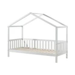 Petits-Meubles Lit cabane MH 90x200 Sommier inclus Vipack Dallas - Blanc*Enfant Lit Enfant