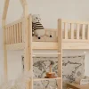 Petits-Meubles Lit cabane mi-hauteur 90x190 sommier inclus Daisy Bois*Enfant Lit Enfant