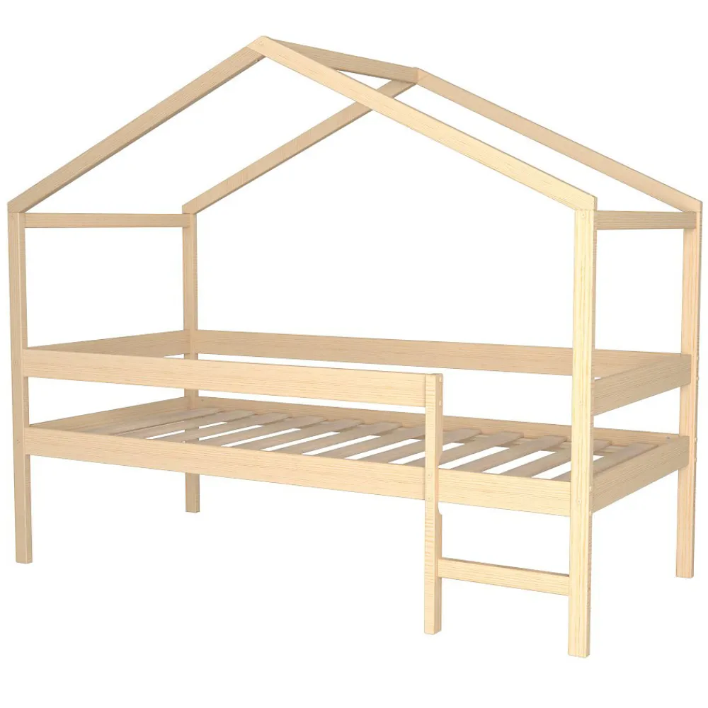 Lit cabane MIKA 90x190 + sommier / Naturel>Weber Industries Best