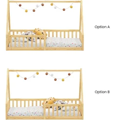 Idimex Lit cabane NICOLAS 90 x 190 cm, en pin massif coloris naturel*Enfant Lit Enfant
