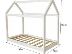 Habitat Et Jardin Lit Cabane pour enfant "Camilla" 140 x 70 cm Blanc*Enfant Lit Enfant