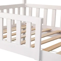 Lit cabane pour enfant 190x90cm blanc MARCEAU -><noscript><img width=