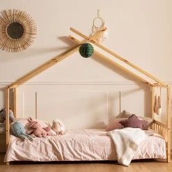 Happy Garden Lit cabane pour enfant 190x90cm en bois GASPARD -*Enfant Lit Enfant