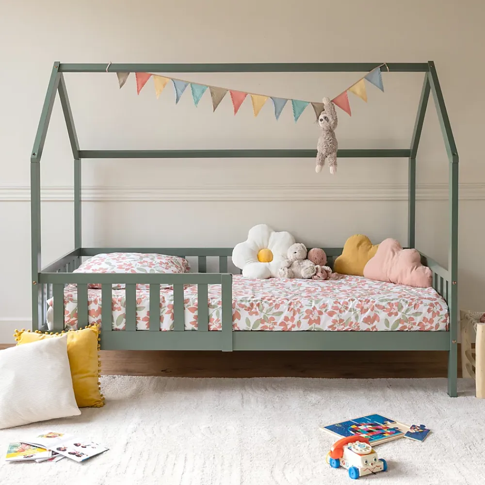 Happy Garden Lit cabane pour enfant 190x90cm vert MARCEAU -*Enfant Lit Enfant