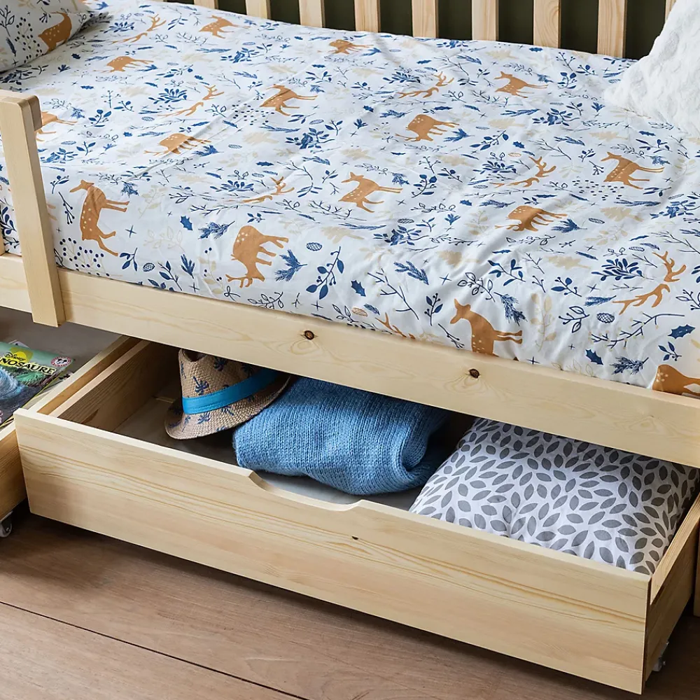 Happy Garden Lit cabane pour enfant 190x90cm en bois avec tiroirs MARCEAU -*Enfant Lit Enfant