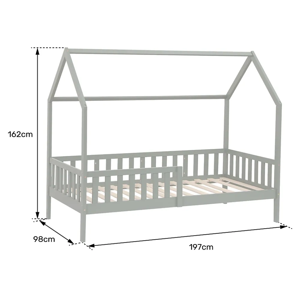Happy Garden Lit cabane pour enfant 190x90cm en bois avec tiroirs MARCEAU -*Enfant Lit Enfant