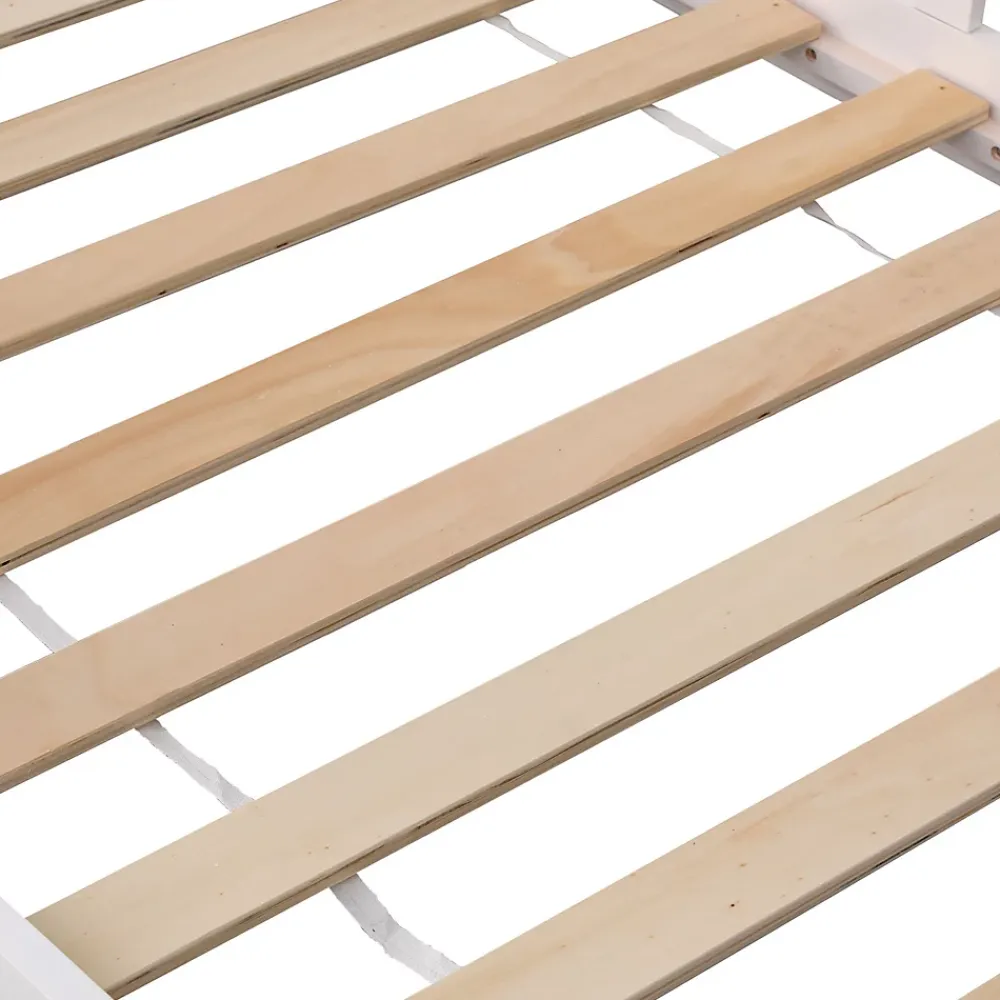 Happy Garden Lit cabane pour enfant 190x90cm blanc avec tiroirs MARCEAU -*Enfant Lit Enfant