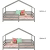 Idimex Lit cabane RENA 90 x 200 cm, en pin massif lasuré gris*Enfant Lit Enfant