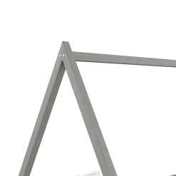 Lit cabane SILA 90 x 200 cm, en pin massif gris><noscript><img width=