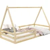 Lit cabane SILA 90 x 200 cm, en pin massif naturel>Idimex