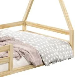 Lit cabane SILA 90 x 200 cm, en pin massif naturel><noscript><img width=