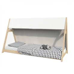 Weber Industries Lit cabane TIPI 90x190 + 1 toile + 1 sommier / Brut*Enfant Lit Enfant