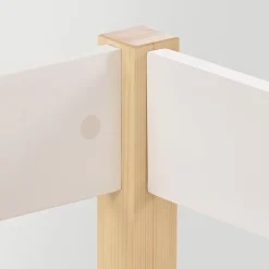 Okwish Lit cabane 90x200 cm - Lit mi-hauteur avec protection antichute et 2 tiroirs - Bois massif - Sans Matelas - Blanc*Enfant Lit Enfant