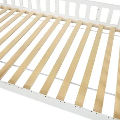 [En.Casa] Lit cabane Ydre bois de pin 120 x 200 cm blanc en.casa*Enfant Lit Enfant