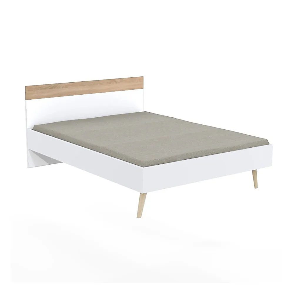Lit CAMPER 160x200 cm / Décor chêne blanchi et blanc>Weber Industries Clearance