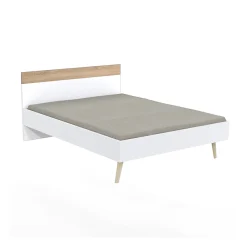 Lit CAMPER 140x190 cm / Décor Chêne blanchi et blanc>Weber Industries Outlet