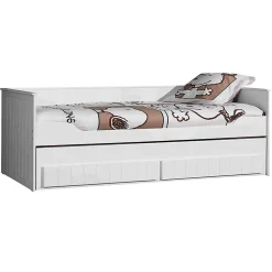 Lit capitaine 90x200 Sommier Inclus Vipack Robin - Blanc>Petits-Meubles New