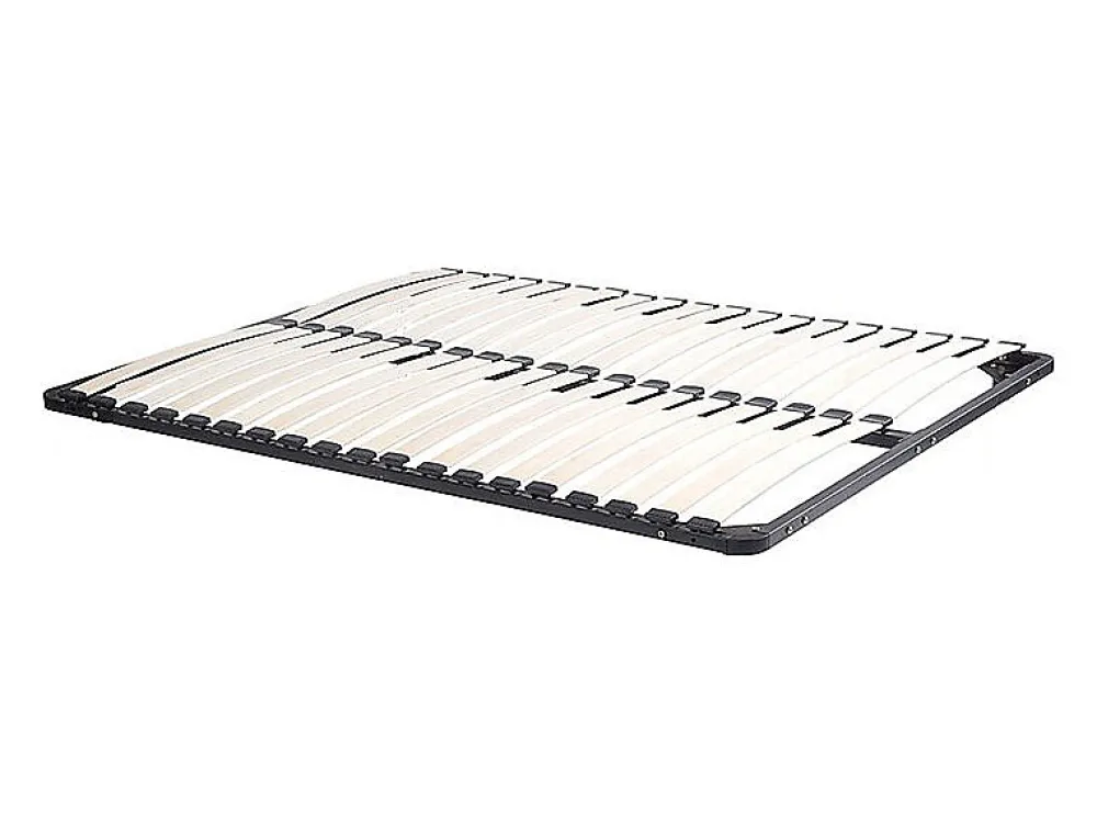 Vente-unique Lit capitonné 140 x 190 cm - Tissu chiné - Beige + Sommier + Matelas - LERUCO* Lit Double