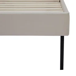[En.Casa] Lit capitonné Porvoo 90 x 200 cm beige en.casa* Lit Simple