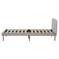 [En.Casa] Lit capitonné Porvoo 90 x 200 cm beige en.casa* Lit Simple
