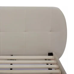 [En.Casa] Lit capitonné Porvoo 90 x 200 cm beige en.casa* Lit Simple