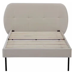 [En.Casa] Lit capitonné Porvoo 90 x 200 cm beige en.casa* Lit Simple