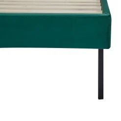 Lit capitonné Porvoo 90 x 200 cm vert foncé en.casa><noscript><img width=