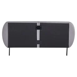 Lit capitonné Porvoo 140 x 200 cm gris en.casa><noscript><img width=
