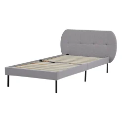 Lit capitonné Porvoo 90 x 200 cm gris en.casa><noscript><img width=