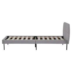 Lit capitonné Porvoo 90 x 200 cm gris en.casa><noscript><img width=