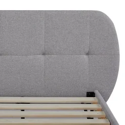 Lit capitonné Porvoo 90 x 200 cm gris en.casa><noscript><img width=