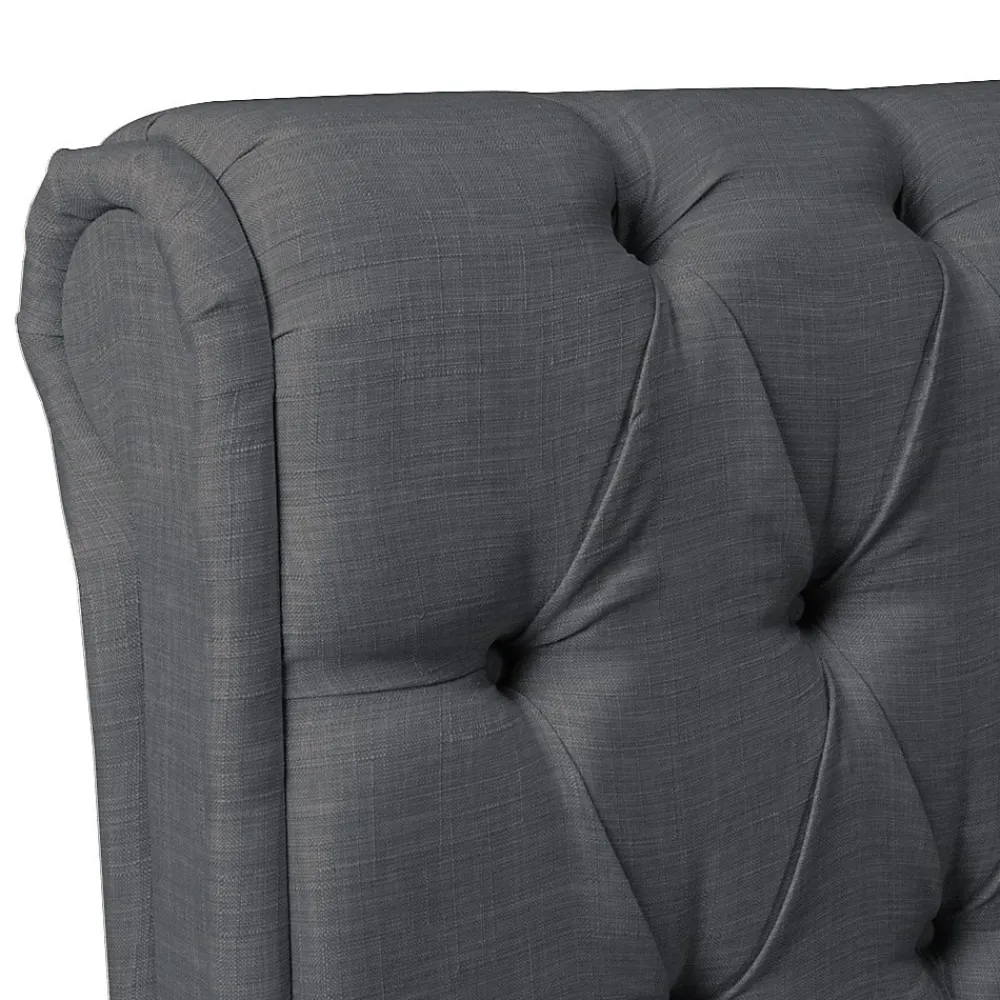 Lit CHELSEA 160x200 + 4 tiroirs + sommier / Gris foncé>Weber Industries Online