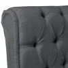 Weber Industries Lit CHELSEA 140x190+ 4 tiroirs + sommier / Gris foncé* Lit Avec Rangement