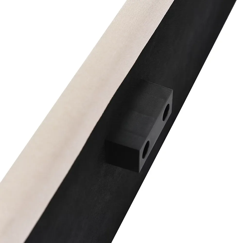 Okwish Lit Coffre 180 x 200 cm - Lit Double avec Grand Espace de Rangement - Structure en Lin et Métal - Sans Matelas - Beige* Lit Coffre