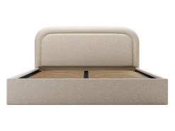 Vente-unique Lit coffre 140 x 190 cm - Tissu chiné - Beige - FIREZA II* Lit Coffre