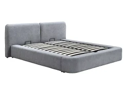 Vente-unique Lit coffre 140 x 190 cm - Tissu - Gris - JUDALO de Maison Céphy* Lit Coffre