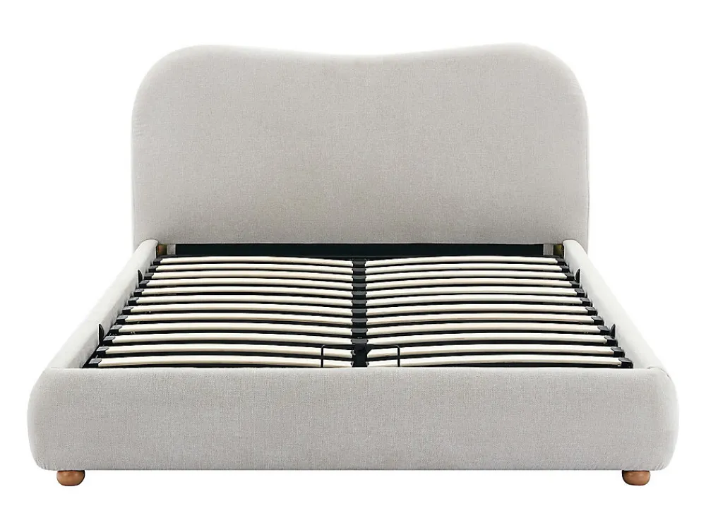 Lit coffre 160 x 200 cm - Tissu - Beige - VANARI>Vente-unique Online