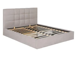 Lit coffre 180 x 200 cm - Tissu - Beige - ELIAVA>Vente-unique