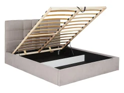 Lit coffre 180 x 200 cm - Tissu - Beige - ELIAVA><noscript><img width=