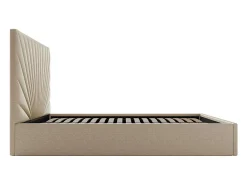 Lit coffre 180 x 200 cm - Tissu - Beige + Matelas - RILIODA><noscript><img width=