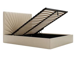 Lit coffre 180 x 200 cm - Tissu - Beige + Matelas - RILIODA><noscript><img width=