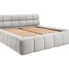 Lit coffre 160 x 200 cm - Tissu - Gris clair - FORVIK>Vente-unique Clearance