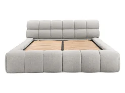 Lit coffre 160 x 200 cm - Tissu - Gris clair - FORVIK><noscript><img width=
