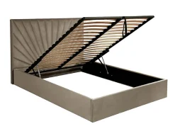 Lit coffre 180 x 200 cm - Velours - Gris anthracite + Matelas - RILIODA>Vente-unique New